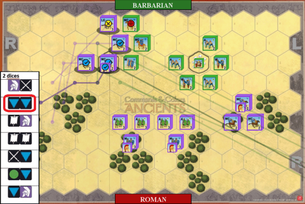 08. Time for light cavalry. Attacks with 2d and eliminates first...