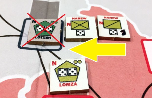 At the same time surprising attack by Army Narew destroys German Lotzen fort!