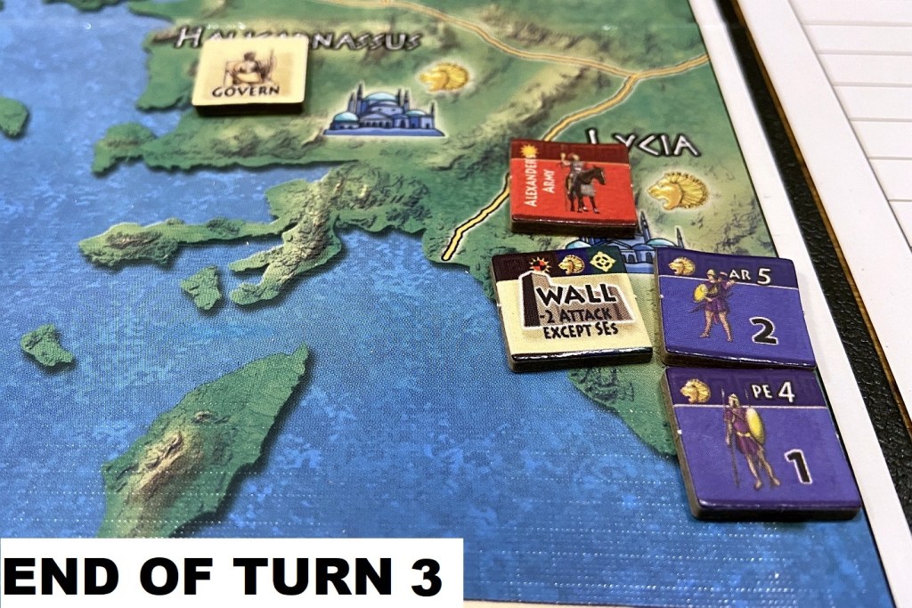 Last city - Lycia - was quickly intimidated thanks to Glory points and Governed Cities. That meant VICTORY in scenario!