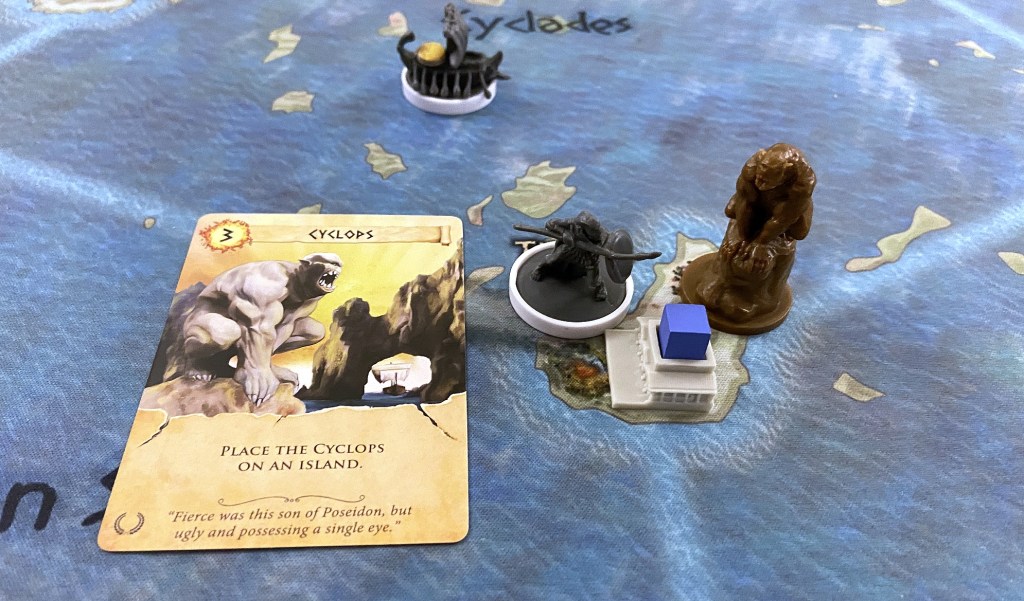 But I was not the only one doing "jokes" to opponents. It was deemed that Athens (Kuba) were developing to quickly on the sea, so a Cyclops landed there!