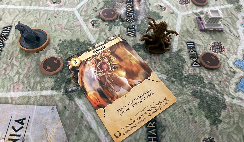 Thebes (Dorota) also got its fair share of troubles as Medusa was discovered on Mt. Olympus!